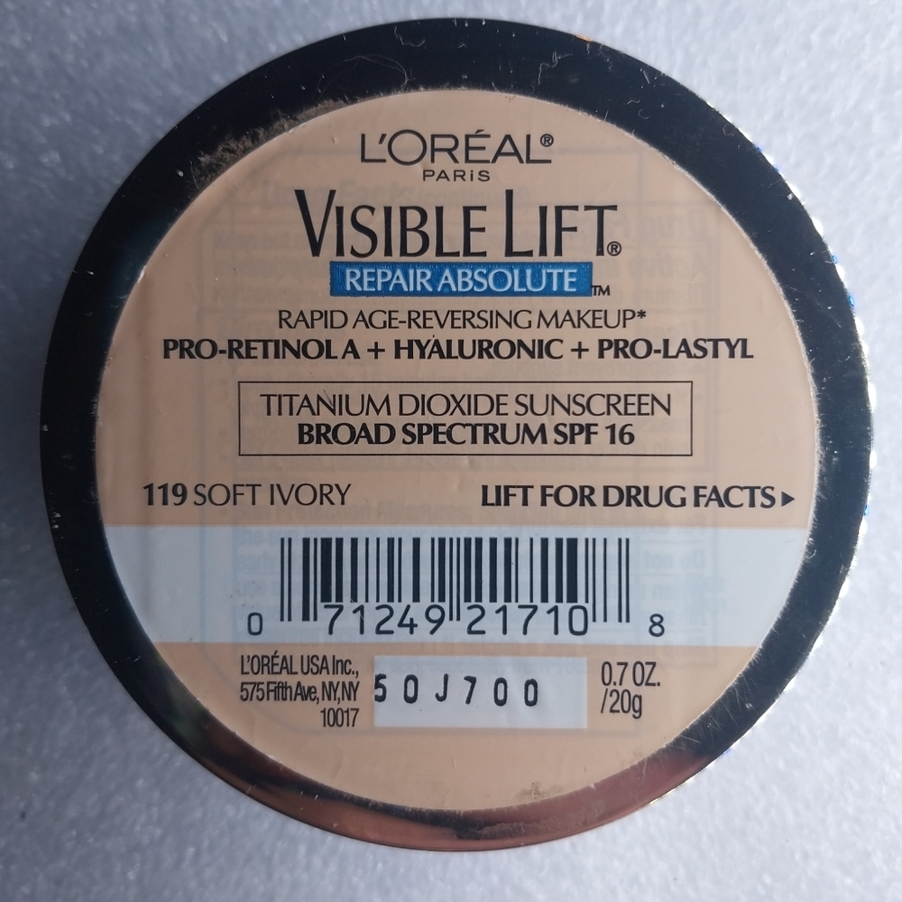 L'Oreal Visible Lift Repair Absolute 119 Soft Ivory Age Reversaling Makeup